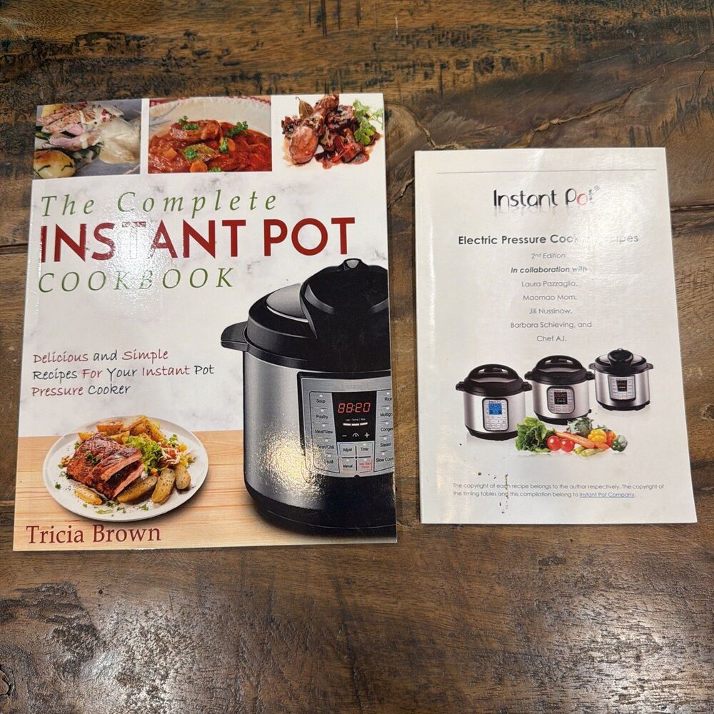 Instant Pot Bible Cookbook lot of 2 Books  Recipes Pressure Cooker
